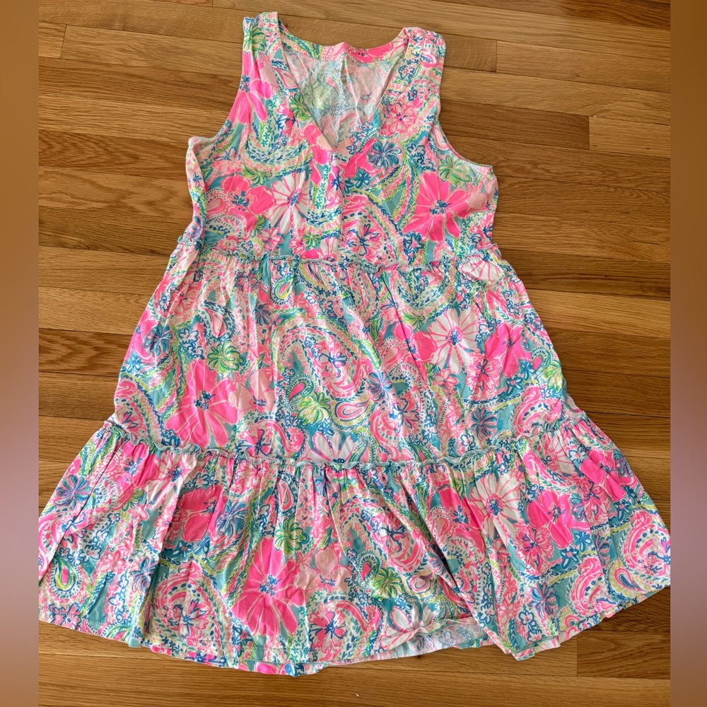 Lilly Pulitzer Pink and Green Paisley Dress